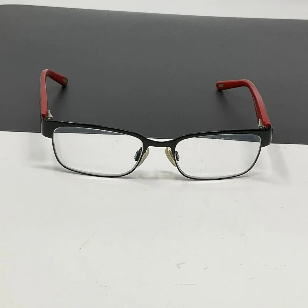 Polo Ralph Lauren 8036 3136 Black Red Rectangle Kids Eyeglasses Frames 46-15 125